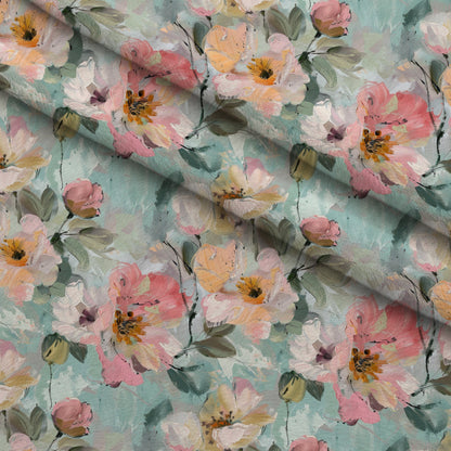 Blush Blooms Pattern 7 Minky Fabric