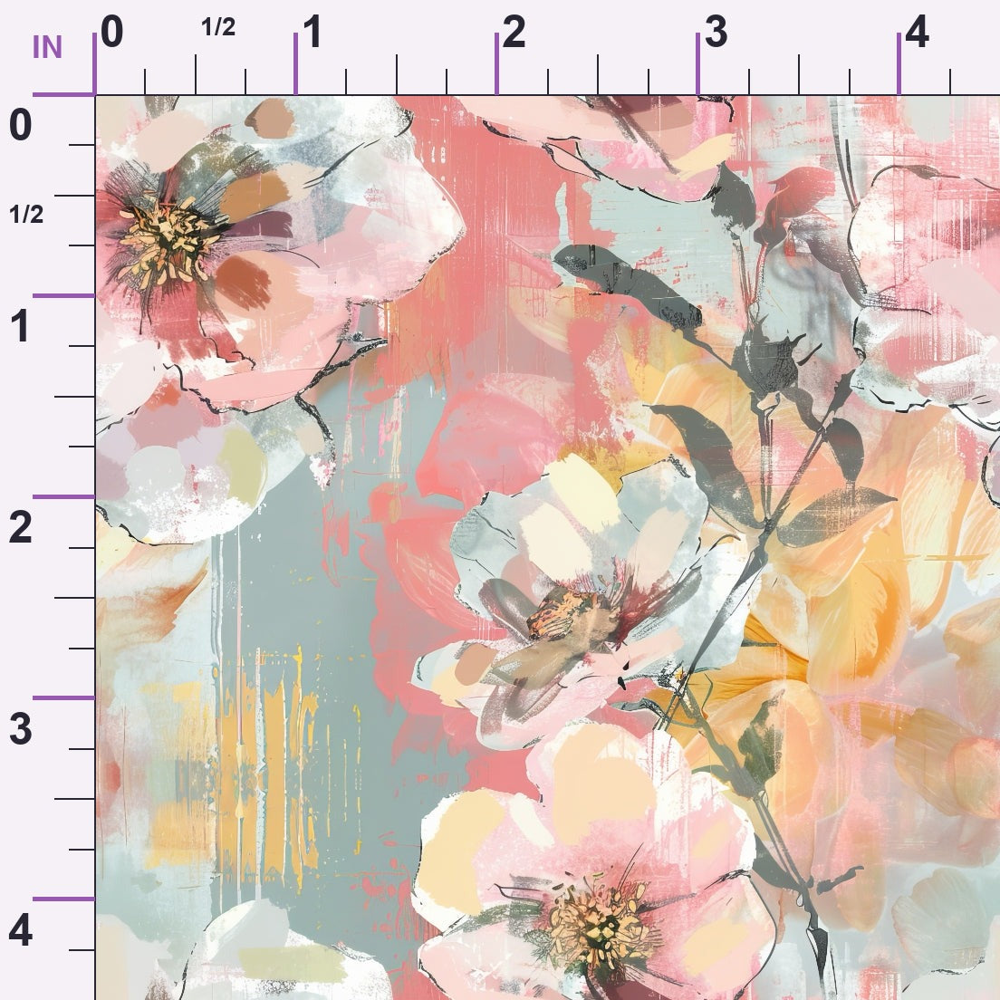 Blush Blooms Pattern 8 Minky Fabric