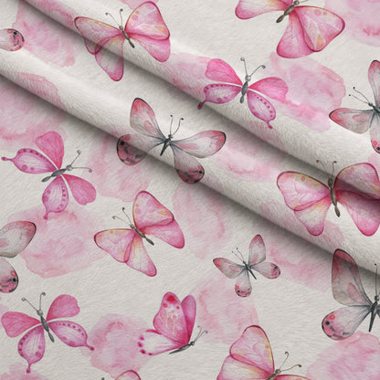 Blush Flutter Pattern 1 Minky Fabric