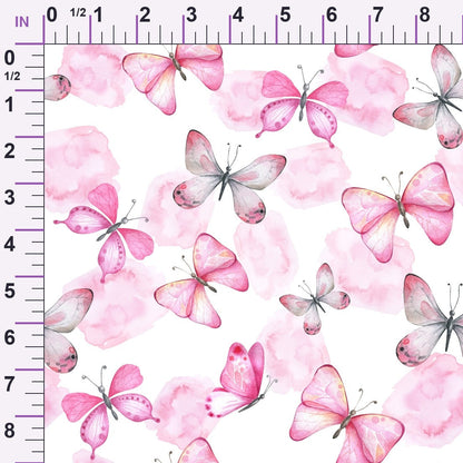 Blush Flutter Pattern 1 Minky Fabric