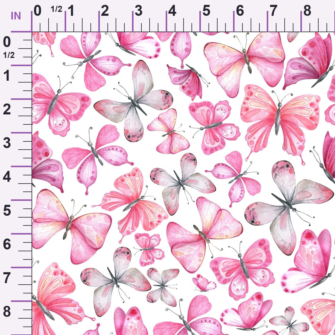 Blush Flutter Pattern 10 Minky Fabric