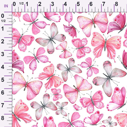 Blush Flutter Pattern 10 Minky Fabric