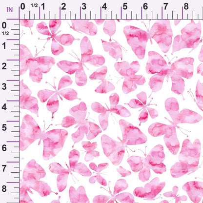 Blush Flutter Pattern 11 Minky Fabric