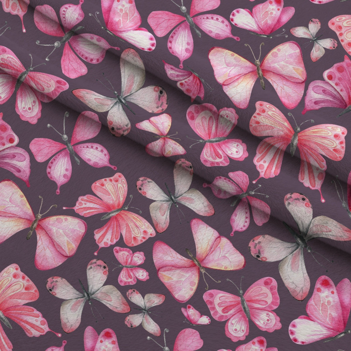 Blush Flutter Pattern 2 Minky Fabric
