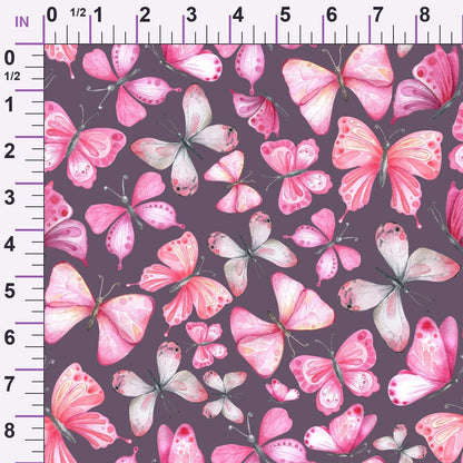 Blush Flutter Pattern 2 Minky Fabric