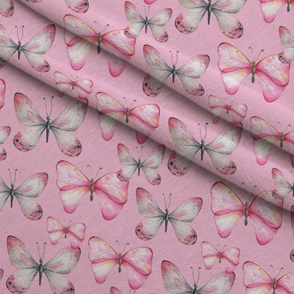 Blush Flutter Pattern 3 Minky Fabric