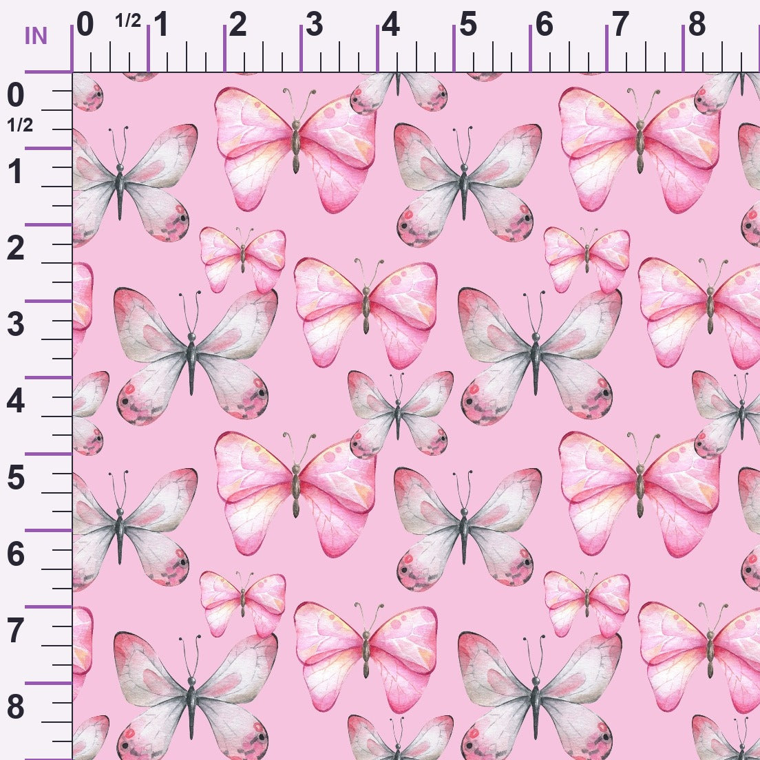 Blush Flutter Pattern 3 Minky Fabric
