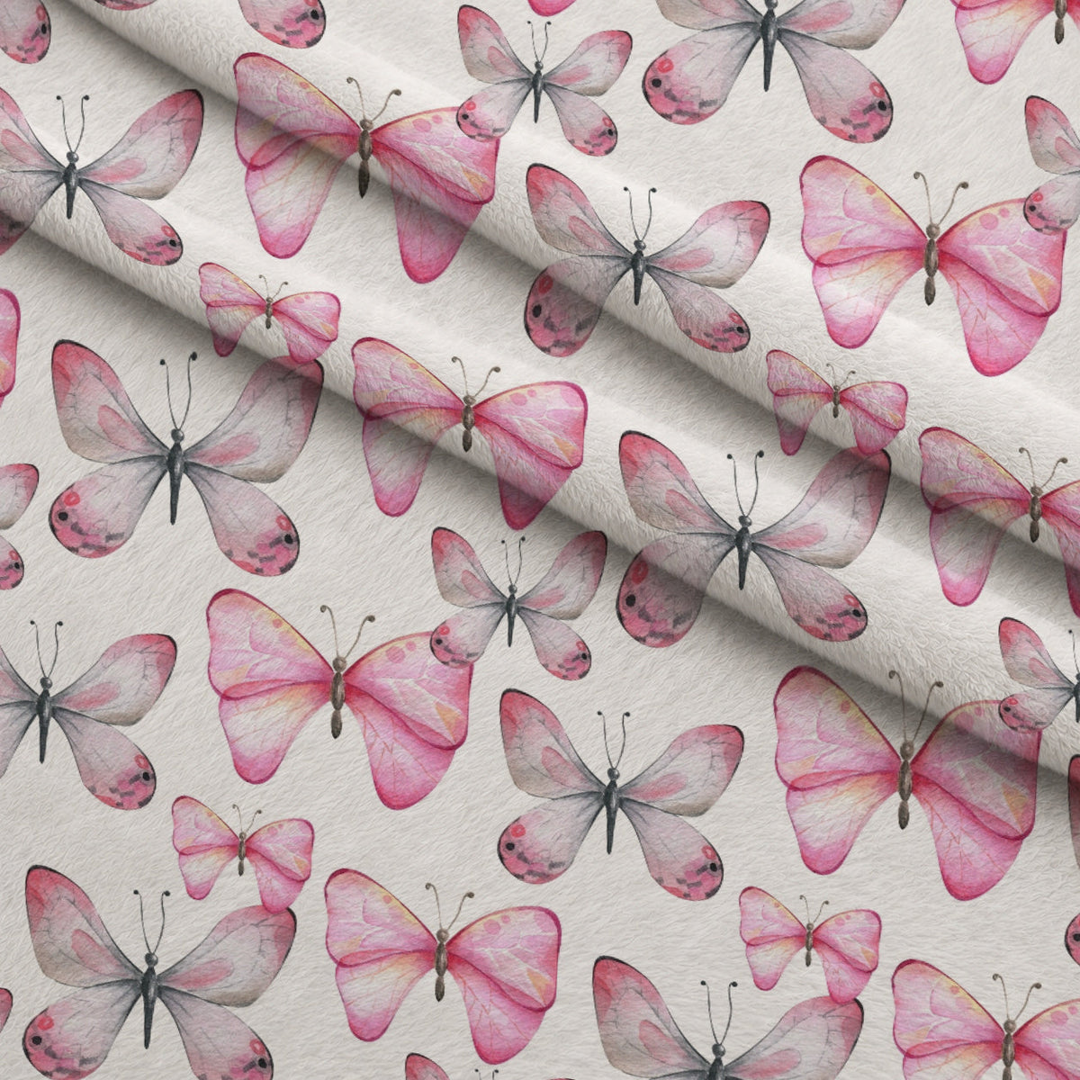 Blush Flutter Pattern 4 Minky Fabric