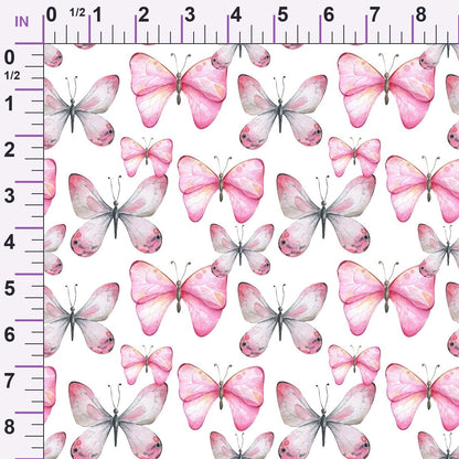 Blush Flutter Pattern 4 Minky Fabric
