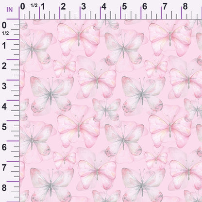 Blush Flutter Pattern 5 Minky Fabric