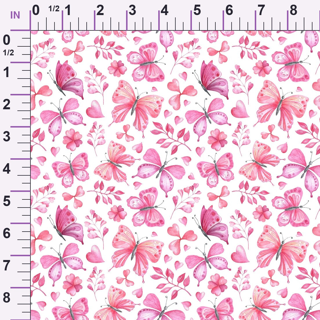 Blush Flutter Pattern 7 Minky Fabric