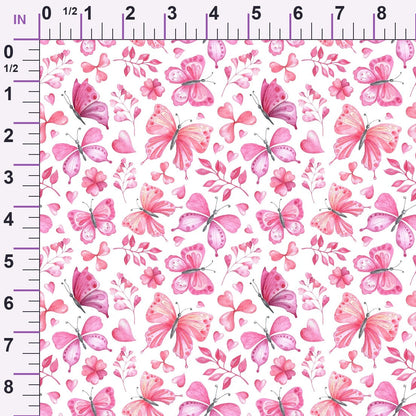 Blush Flutter Pattern 7 Minky Fabric