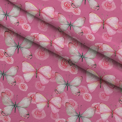 Blush Flutter Pattern 8 Minky Fabric