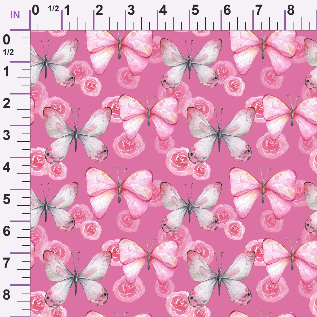 Blush Flutter Pattern 8 Minky Fabric