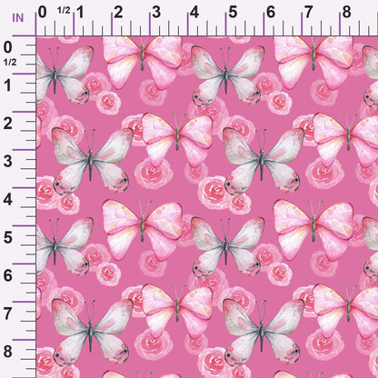 Blush Flutter Pattern 8 Minky Fabric
