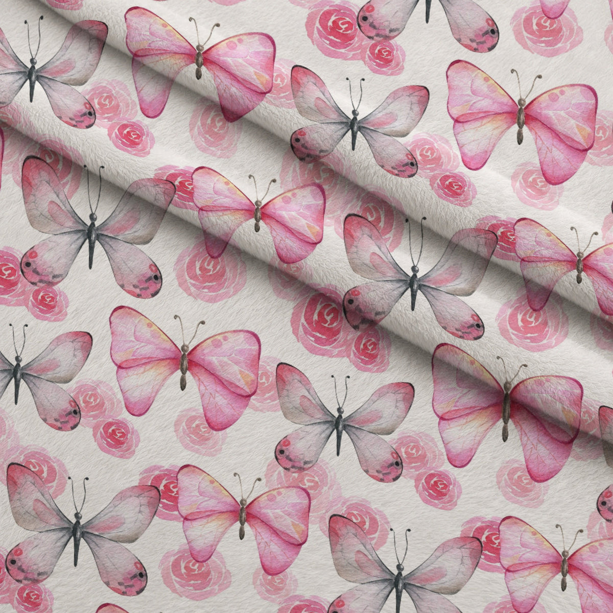 Blush Flutter Pattern 9 Minky Fabric