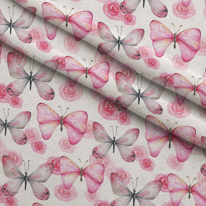 Blush Flutter Pattern 9 Minky Fabric