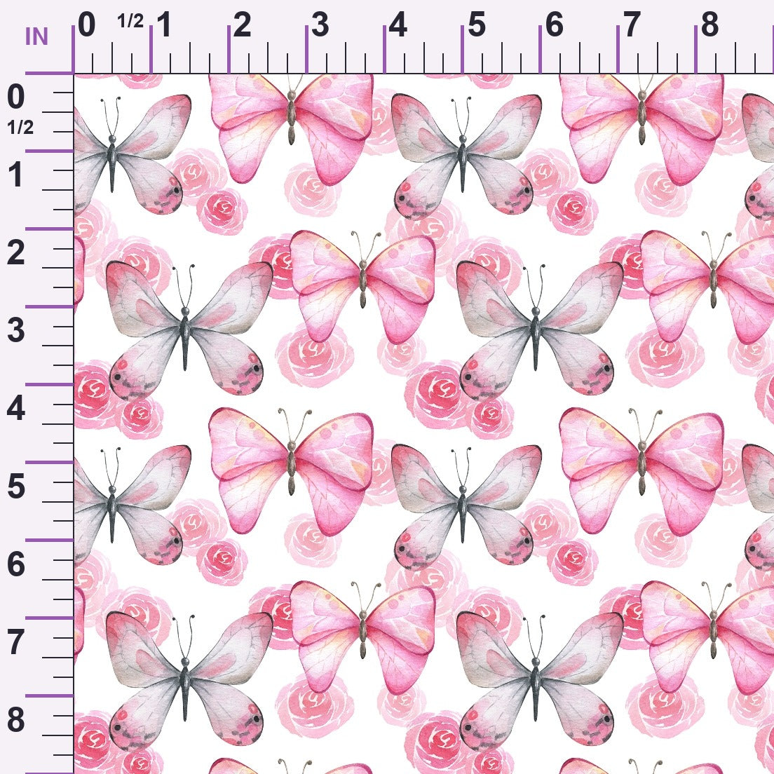 Blush Flutter Pattern 9 Minky Fabric