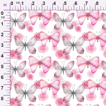 Blush Flutter Pattern 9 Minky Fabric