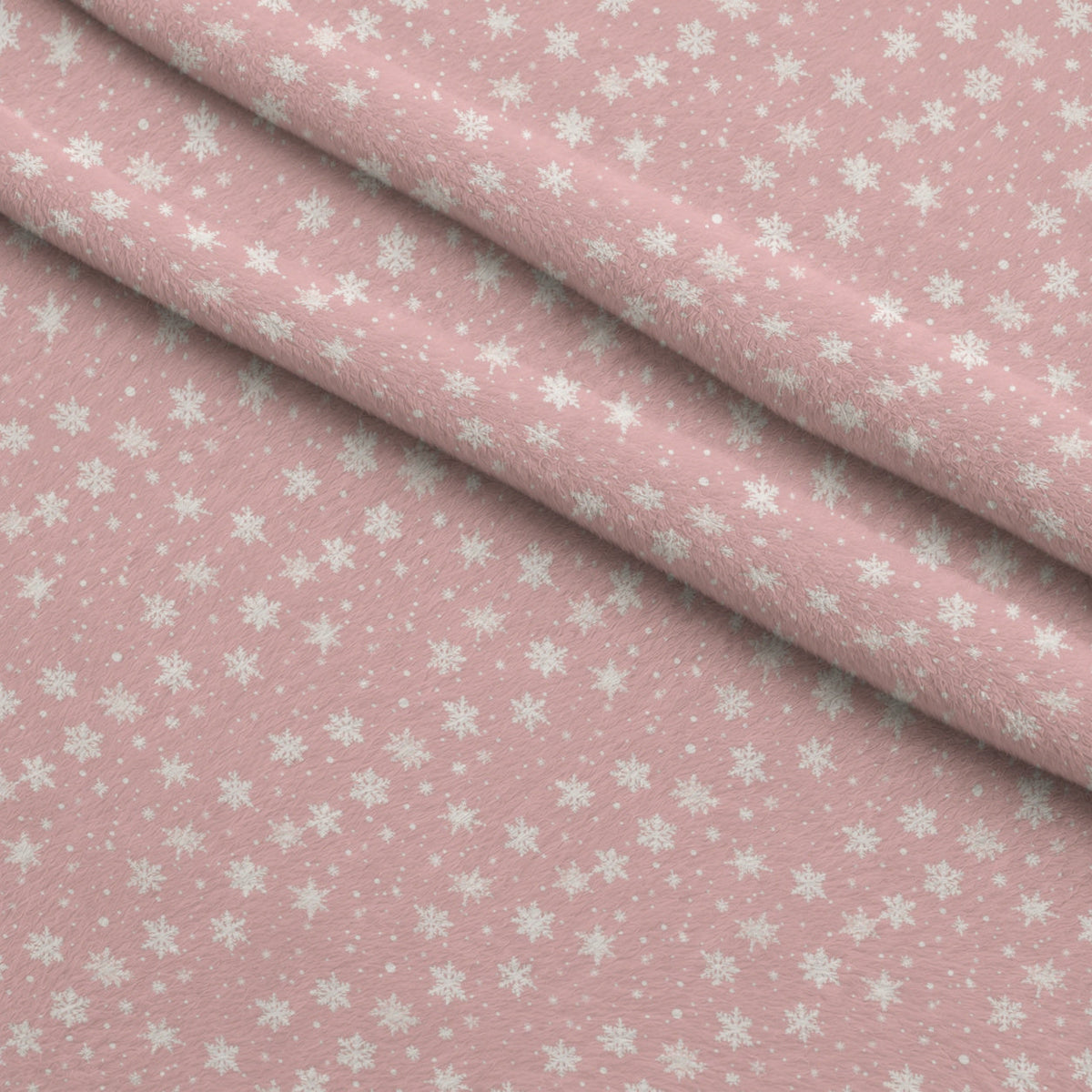 Blush Snowfall Pattern 1 Minky Fabric