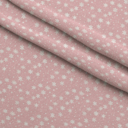 Blush Snowfall Pattern 1 Minky Fabric