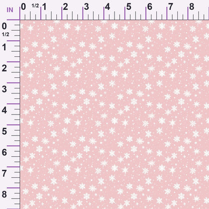 Blush Snowfall Pattern 1 Minky Fabric