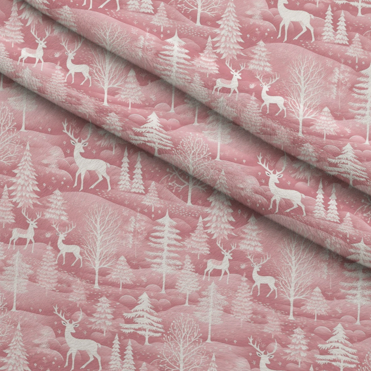 Blush Snowfall Pattern 10 Minky Fabric