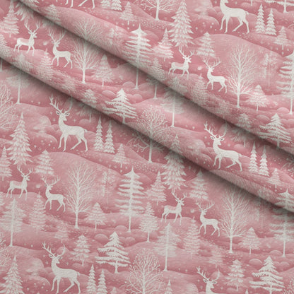 Blush Snowfall Pattern 10 Minky Fabric