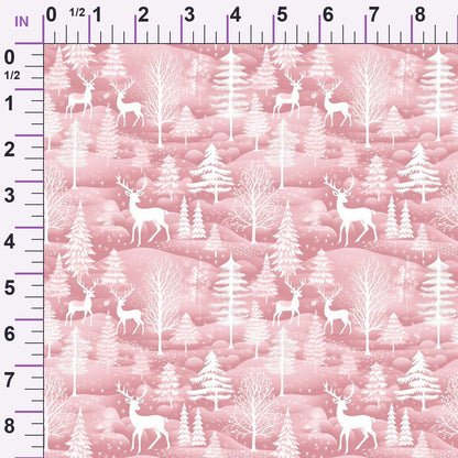 Blush Snowfall Pattern 10 Minky Fabric