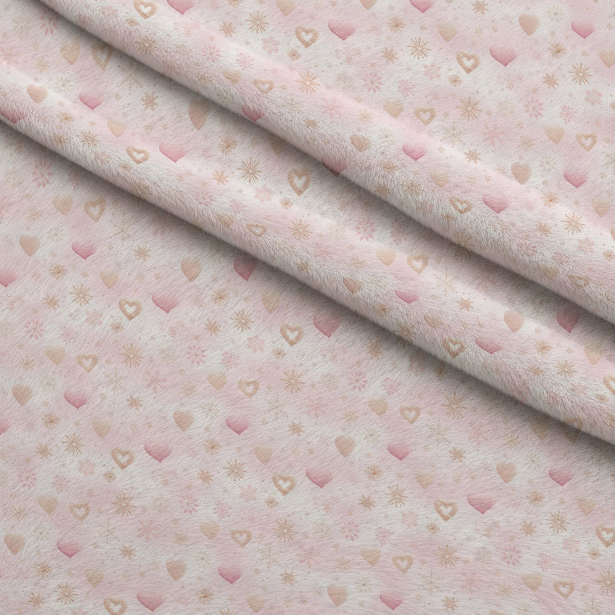 Blush Snowfall Pattern 12 Minky Fabric