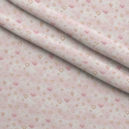 Blush Snowfall Pattern 12 Minky Fabric