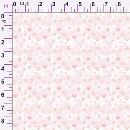 Blush Snowfall Pattern 12 Minky Fabric