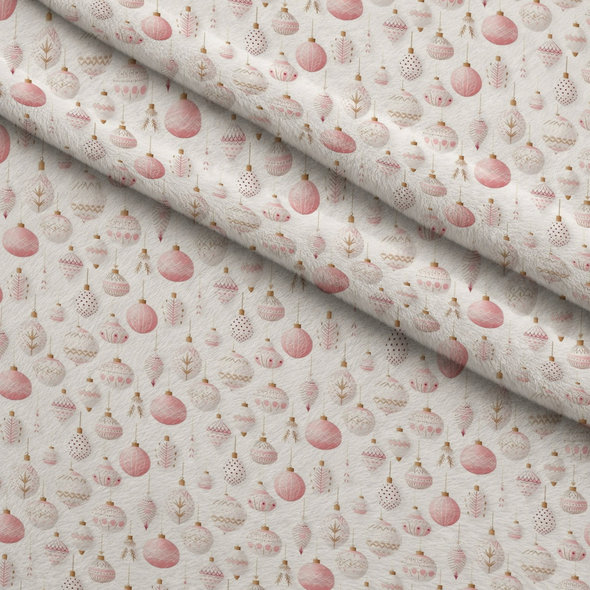 Blush Snowfall Pattern 13 Minky Fabric