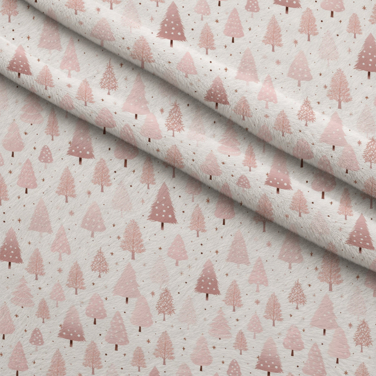 Blush Snowfall Pattern 14 Minky Fabric