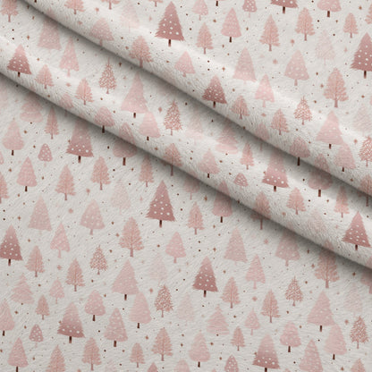Blush Snowfall Pattern 14 Minky Fabric