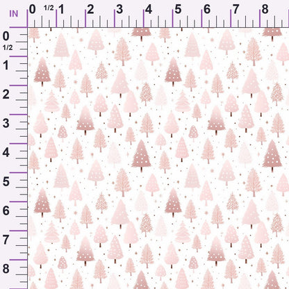 Blush Snowfall Pattern 14 Minky Fabric
