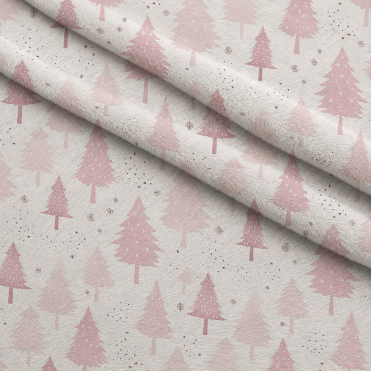 Blush Snowfall Pattern 15 Minky Fabric