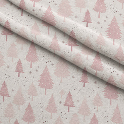 Blush Snowfall Pattern 15 Minky Fabric