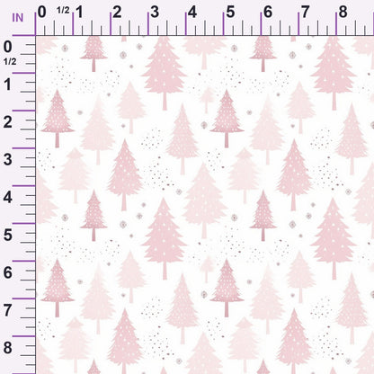 Blush Snowfall Pattern 15 Minky Fabric