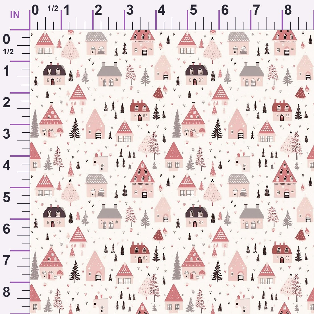 Blush Snowfall Pattern 16 Minky Fabric