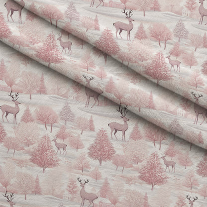 Blush Snowfall Pattern 17 Minky Fabric