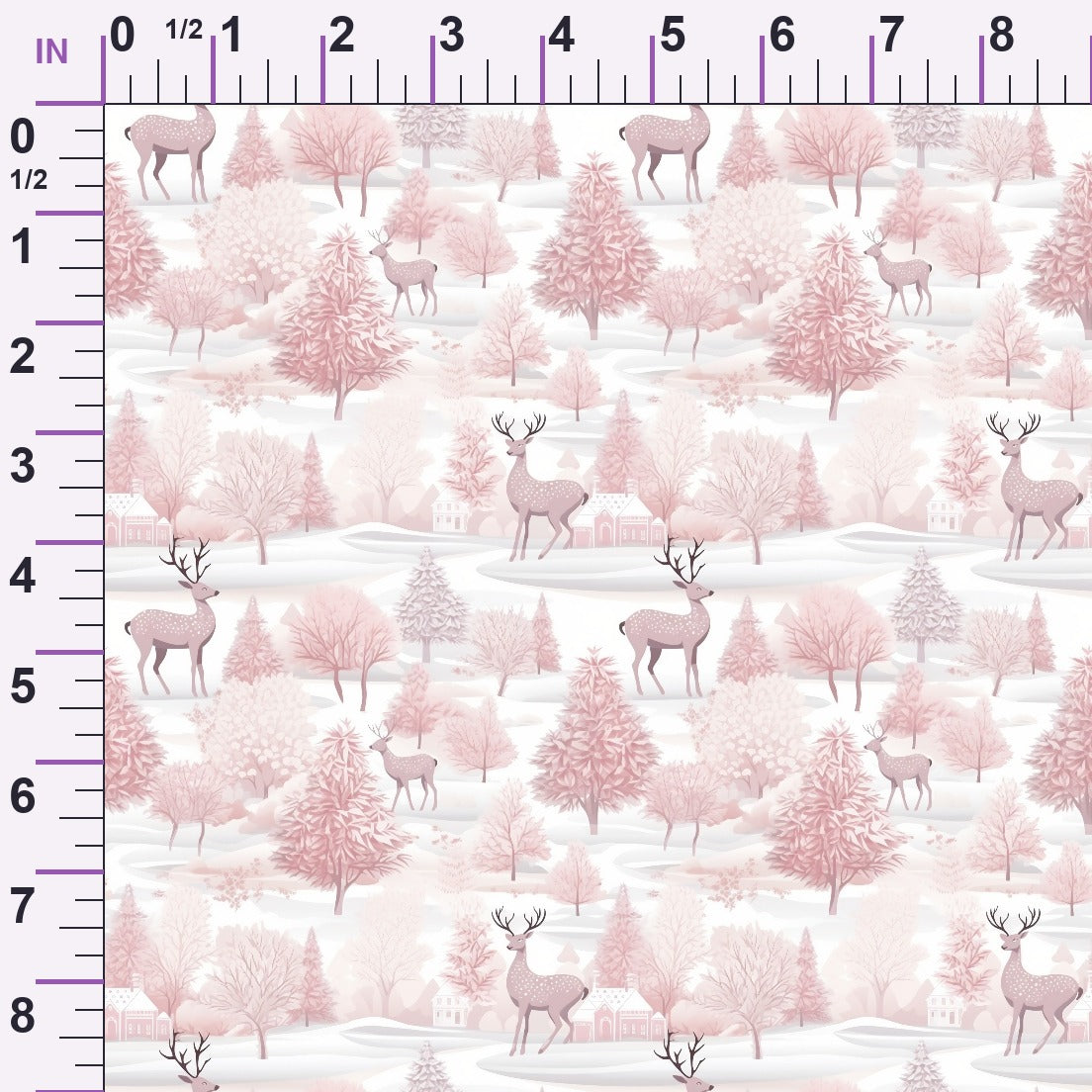Blush Snowfall Pattern 17 Minky Fabric