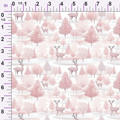 Blush Snowfall Pattern 17 Minky Fabric