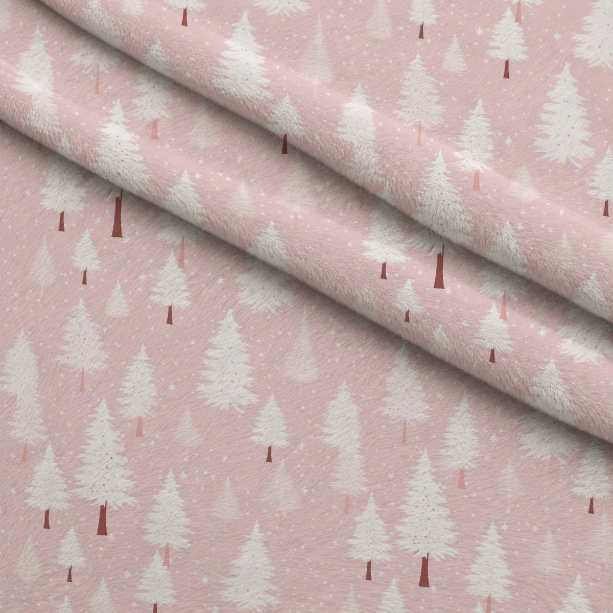 Blush Snowfall Pattern 19 Minky Fabric