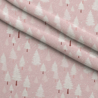 Blush Snowfall Pattern 19 Minky Fabric