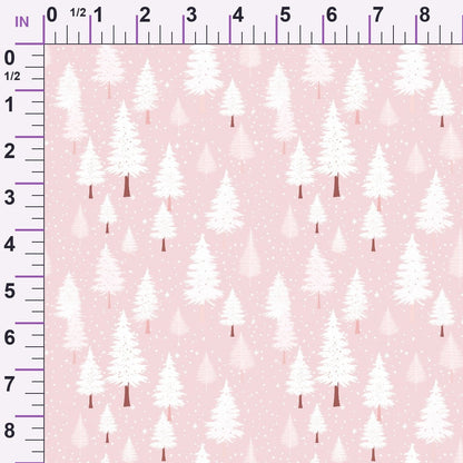 Blush Snowfall Pattern 19 Minky Fabric