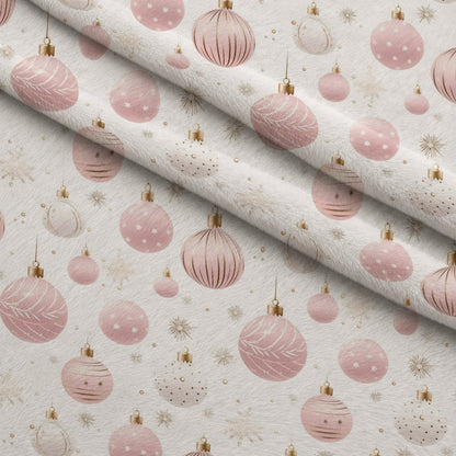Blush Snowfall Pattern 2 Minky Fabric