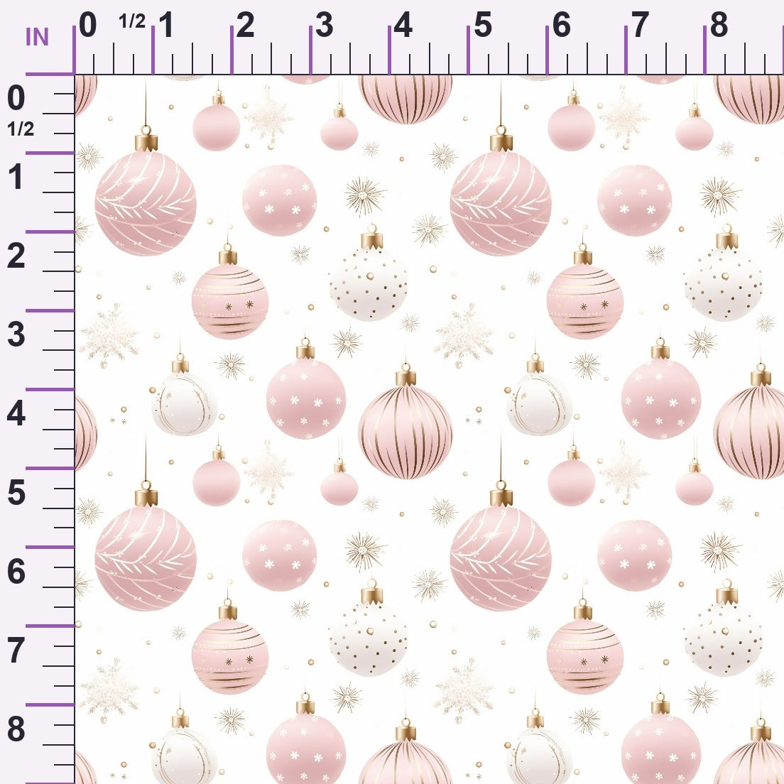 Blush Snowfall Pattern 2 Minky Fabric