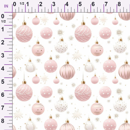Blush Snowfall Pattern 2 Minky Fabric