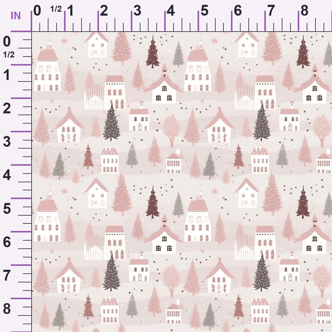 Blush Snowfall Pattern 20 Minky Fabric